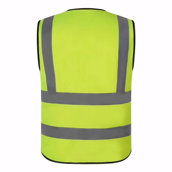 Gilet per camicia per indumenti di sicurezza riflettenti ad alta visibilità con logo e motivo personalizzati