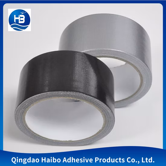 Nastro adesivo per rivestimento in tessuto di gomma per riparazioni, rilegatura, mascheratura, nastro adesivo pesante personalizzato nero argento grigio